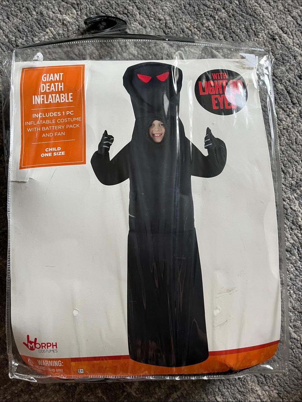 Morphe Black Inflatable Giant Death Costume with Red Eyes